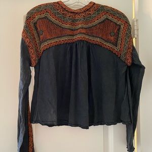 Free people embroidered top